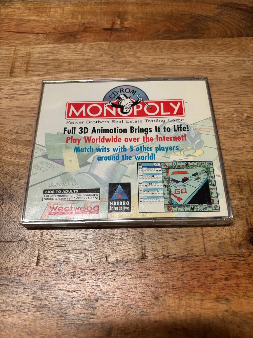 Monopoly CD-ROM Standard Case Windows Hasbro Interactive